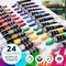 Art Paint Set with Wooden Easel Box, 24 Colors Acrylic Paints, 8 Paint